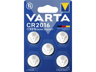 Batterij Varta knoopcel CR2016 lithium blister à 5 stuks - 4