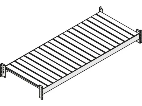 Lengtetraversen met stalen bodem,v. breedvakstelling,BxD 2200x1100mm