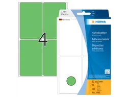 HERMA 2495 Universele etiketten 52x82mm Groen 128 stuks