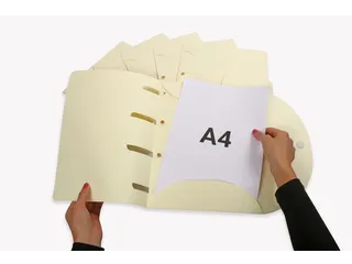 Smartfolder geperforeerde opbergmappen A4 Beige 6 stuks - 2