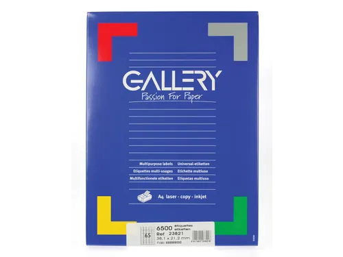 Gallery Witte Etiketten 38.1x21.2 mm Ronde Hoeken