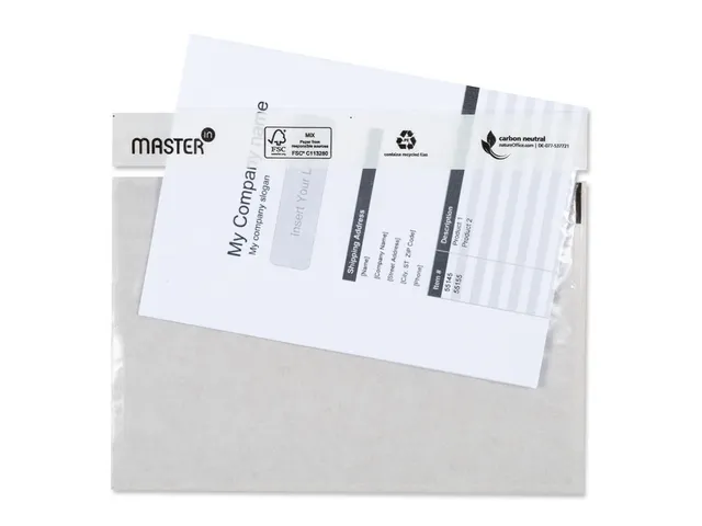 Paklijstenvelop C5 Onbedrukt 240x185mm Transparant 1000 stuks