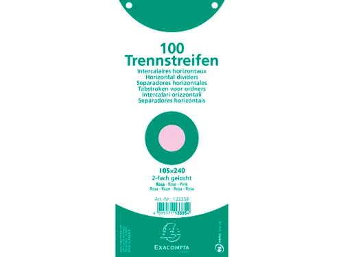 Tabstroken horiz180g perfo 105X240 roze