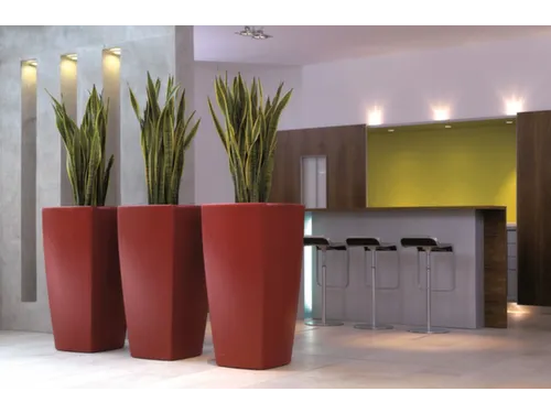 plantenpot,trapeziumvormig,PE,robijnrood,HxBxD 1300x675x675mm,100l