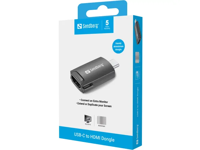 USB-C naar HDMI Dongle Aluminium