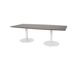 Linesto Vergadertafel Vaste Hoogte 240x120 Ton Logan Eiken 25mm Wit