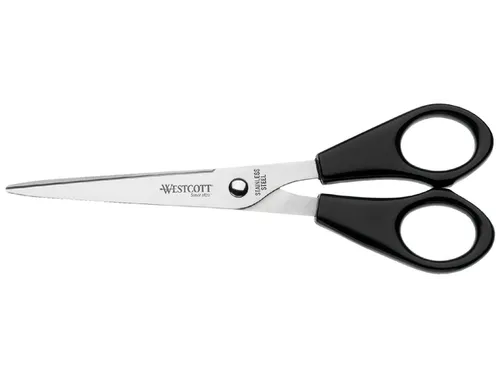 Kantoorschaar Westcott 155mm met kunststof grip rvs
