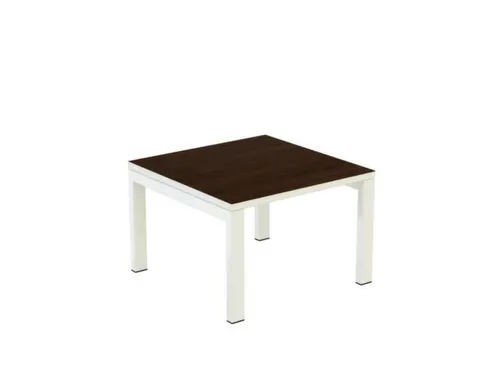 bijzettafel HxBxD 400x600x600mm vierkant wenge 4voeten wit vierkante b