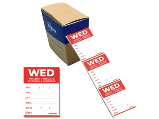 Etiket Avery HACCP woensdag rood 40x56mm 500 stuks - 4