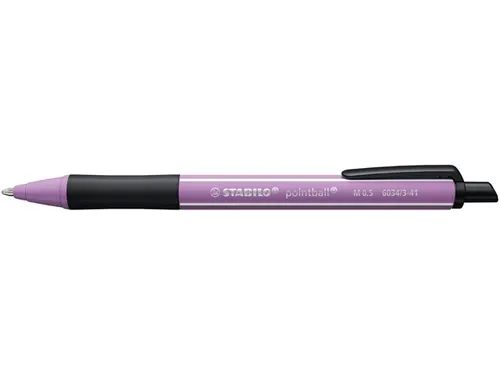 Balpen STABILO pointball Wildflower Grijsviolet Medium
