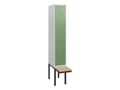 locker met bank,HxBxD 1950x300x815mm,1vak,vak B 300mm,cil.-slot
