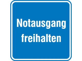 aanwijzingsbord,Nooduitgang vrijhouden,aluminium gemerkt,gemoffeld - 1