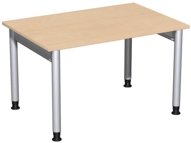 bureau à hauteur réglable,HxlxP 680-800x1200x800mm,finition hêtre