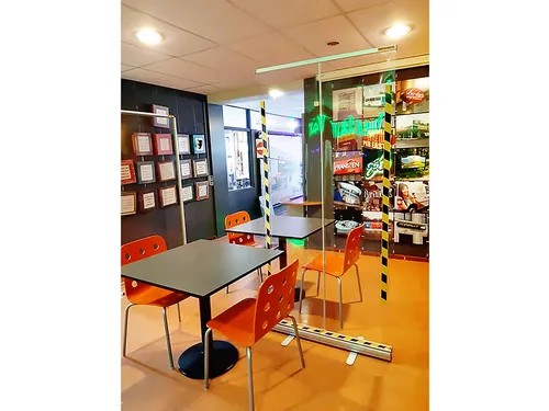 Hygiënescherm Djois oprolbaar 2x1m transparant