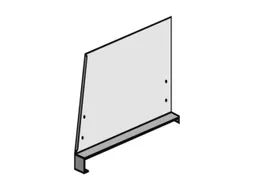 bureaupaneel,v. inhaakstelling,HxB 75x1000mm,m. verstevigingstraversen