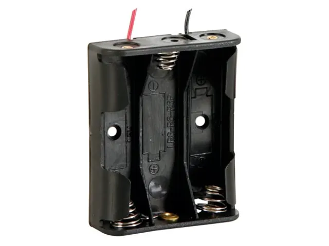 Batterijhouder Voor 3 x AA-CEL (Met Draden)
