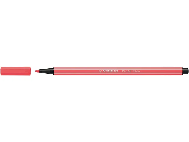 Viltstift STABILO Pen 68/040 medium neon rood