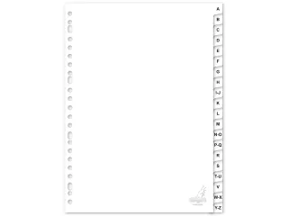 Tabblad Kangaro A4 letters PP 120 micron wit 23-gaats 20-delig A-Z - 1