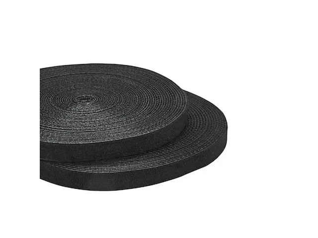 7,6m Bulk Rol Klittenband herbruikbaar zwart op maat te knippen