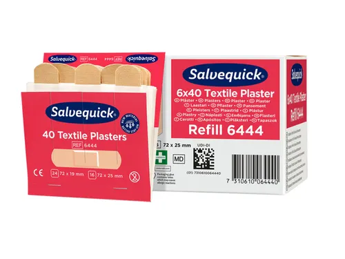 Pleisters Salvequick navulling textiel 6x 40 stuks