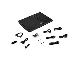 17 inch LCD KVM Console 1U Rackmount DVI VGA USB QWERTY - 5