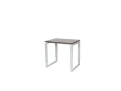 Domino Plus Bureau Hoogte Verstelbaar 800x600mm Logan Eiken Alu O-Poot