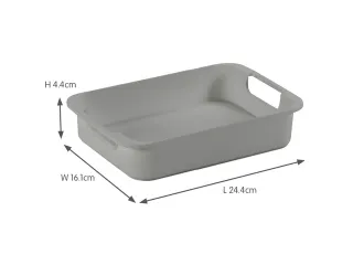 Sigma Home tray maat S lichtgrijs - buitenmaten 24,4x16,1x4,4cm - 2