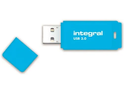 Neon USB 3.0 stick, 64 GB, blauw