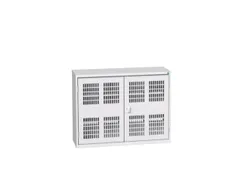 wandkast 800x1050x350mm 2xStalen bodem sokkel Ral 7035 front Ral 7035