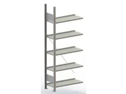 Inhaakstelling Aanbouwveld 1850x756x336mm 5Legborden 80kg Ral7035