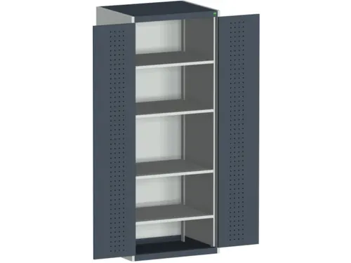 kast met geperforeerde platen,HxBxD 2000x800x650mm,4xStalen bodem
