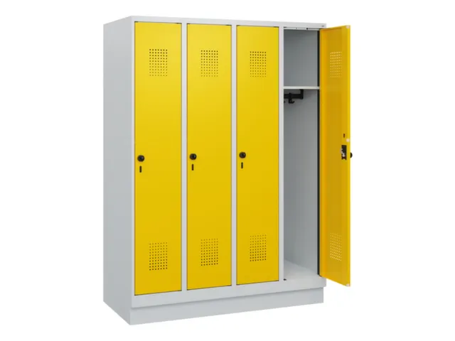 schoollocker,HxBxD 1630x1200x500mm,4vak,vak B 300mm,draaigrendel