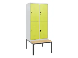 Dubbeldekse dekenkist,HxBxD 1950x800x815mm,2x2vak.,vak B 400mm
