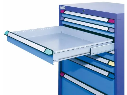 ladekast HxBxD 1000x805x695mm 7laden slot RAL7035 front RAL7035