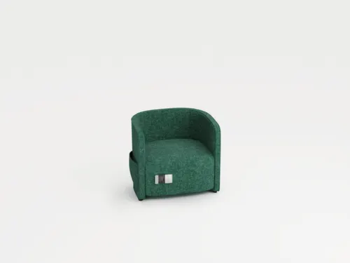 fauteuil,1-zits,stof turkoois,HxBxD 760x860x760mm,stekkerdoos,2xUSB