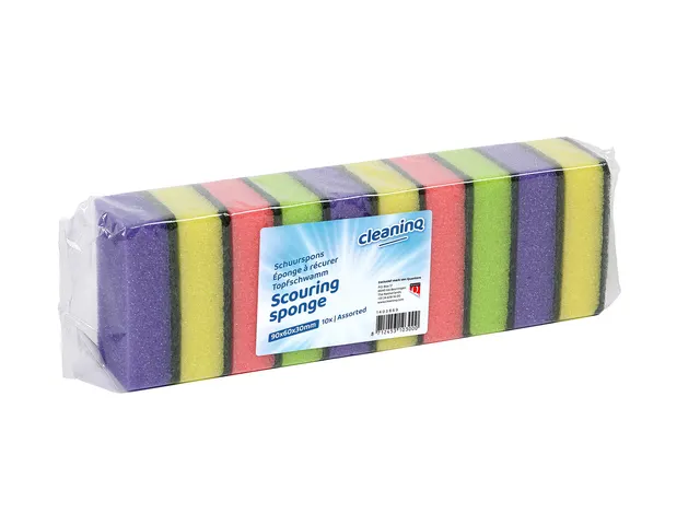 Schuurspons Cleaninq assorti 10 stuks