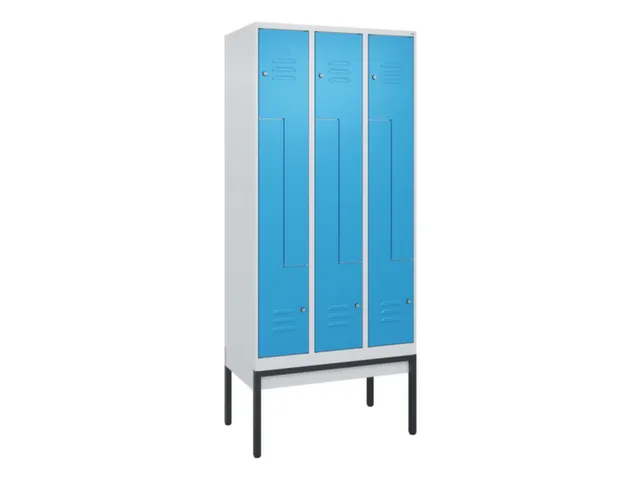 Z-garderobekast,HxBxD 2120x900x500mm,vak B 150/300mm,cil.-slot