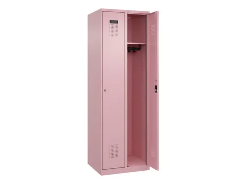 locker,HxBxD 1850x600x500mm,2vak,vak B 300mm,cil.-slot,staand op vloer