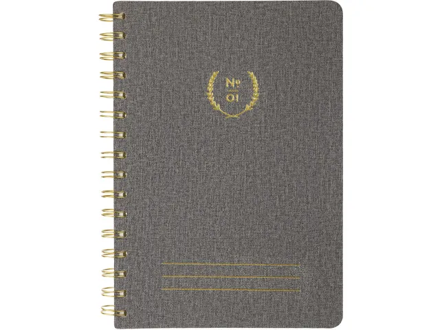 Carnet de notes Èccolo spirale Grey ligné env.15x20cm 80g 200 pages