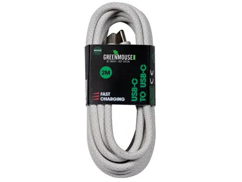 Kabel Green Mouse USB-C naar USB-C data Woven 2m