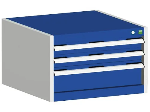 ladekast,HxBxD 400x650x525mm,3lade(n),m. lade voor normale belastingen