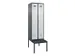 locker met bank,voor scheiding van kleding,HxBxD 2120x600x815mm,2vak