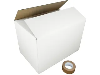 Verzenddoos Raadhuis Inw: 586x386x386mm EB-golf wit - 3