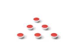 Glasbordmagneet 30mm Rond Rood Extra Sterk 6 stuks