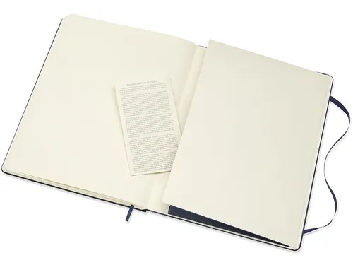 Notitieboek Moleskine XL 190x250mm blanco hard cover sapphire blue