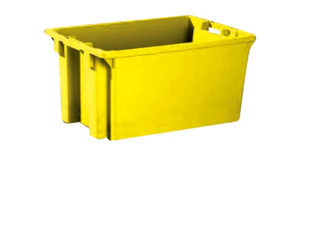 Bacs gerbables/emboîtables polypropylène HxLxl 300x600x400mm 50l jau