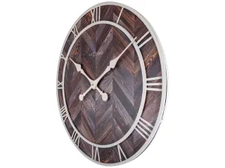 Wandklok Ø58cm Hout/Metaal Donkerbruin Roman Vintage Romeinse cijfers - 3