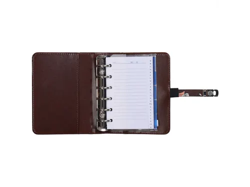 Organizer Kalpa Pocket+agenda 2025-2026 7dagen/2pagina's bloemen bruin
