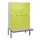 locker met bank,HxBxD 1950x1200x815mm,4vak,vak B 300mm,draaigrendel