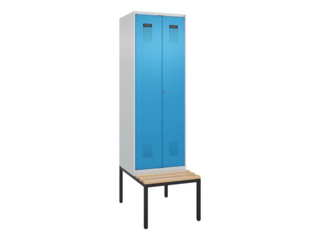 armoire vestiaire avec banc noir et blanc,HxlxP 2120x600x815mm